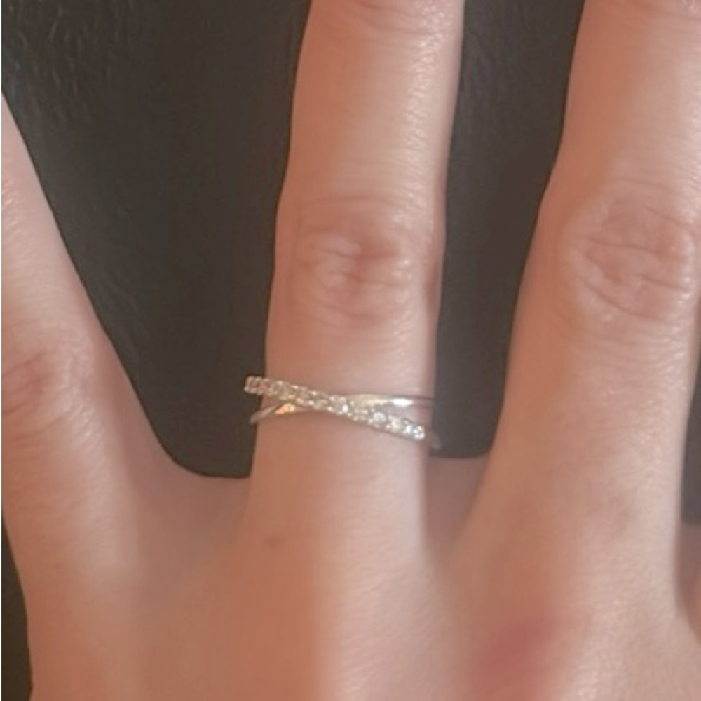 10k Diamond Ring with 1/5ct White Gold Band Size 5.5